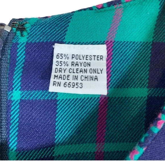 Vintage Leslie Fay Retro Art Deco Dress Size 14 - Picture 7 of 7